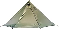 Vista 10 de Tipi - Tienda de campaña caliente con gato de estufa ignífugo para tubos de combustión, 2 ~ 3 personas, ligera, tienda de campaña tipi