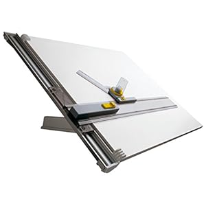 Aristo Tekeninstallatie, Tekentafel met Tekenmachine en Verstelbare Hellingshoek, Formaat A2, Grijs, Plaatgrootte 60×70…