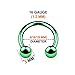 BanaVega 6PCS Anodized Green Circular Ring 16g 5/16 8mm 3mm Ball Cartilage Septum Nose Lip Earrings Tragus Piercing Jewelry 6505