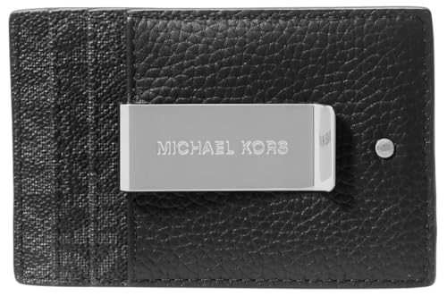 Michael Kors Men's Hudson Notched Money Clip Card Case, Black, One Size2