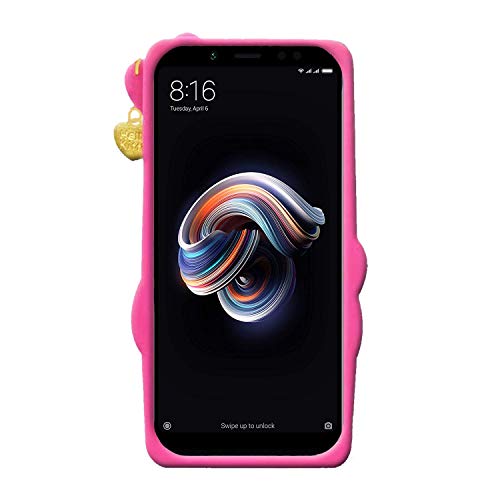 Image of Unirock Hello Kitty Back Case Cover for Redmi Note 5 Pro| 3D Cute Hello Kitty Case |Soft Silicone Rubber Back Cover with Pendant Kitty Cover for Redmi Note 5 Pro (Pink)