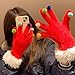 XUZHID 1pair Colorful Candies Mittens Bean Plush Gloves Unisex Warm Fashion Accessory for Autumn and Winter