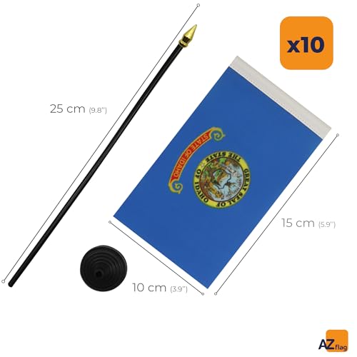 Drapeau Idaho de table lot de 10 pour réception et réunion - 4