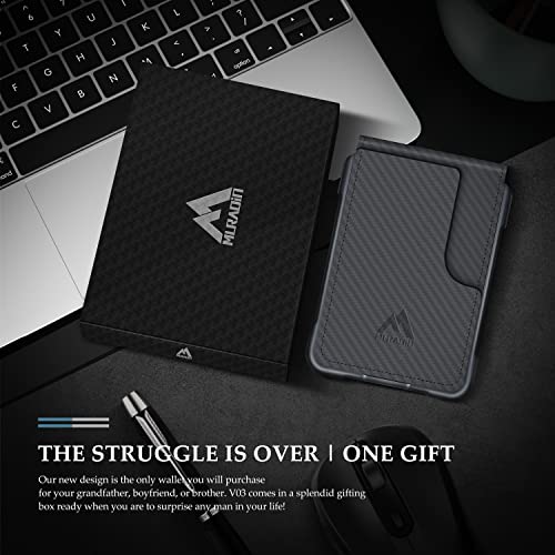 Image of MURADIN Mens Wallet Tactical Bifold Wallets for Men Metal RFID Blocking Aluminum Money Cards Holder Gifts for Men
