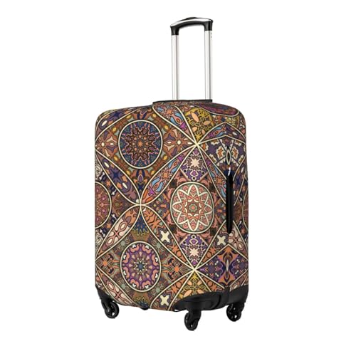 Elastic Travel Luggage Cover Printed Vintage Indian Print Double-Sided Suitcase Protector Bag,Dust-Proof Anti-Scratch Washable Suitcase Sleeve For Kid Adult,X-Large2