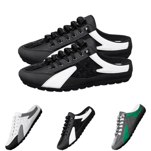 2025 New Men Slip on Mule Sneakers Men Slippers Casual Sports Shoes Low Top Baotou Half Drag Sneakers for Men Fashionable Mens Slip On Shoes for Spring Summer