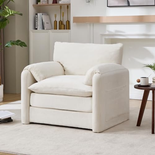 Tbfit Oversized Chenille Accent Chair