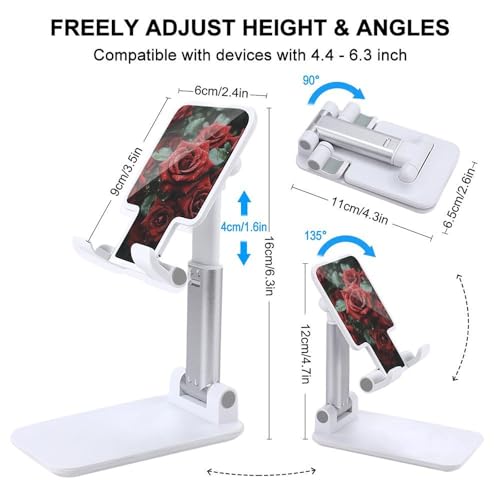 Support de téléphone pliable pour bureau rose et noir réglable universel - 2