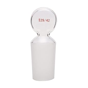 Glass Penny Head Glass Hollow Stopper for 29/42 Outer Joint Glass, with Closed Bottom1 Pcs