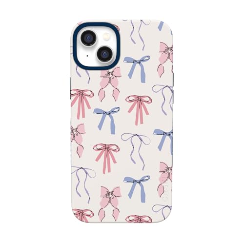 Casely iPhone 14 Plus Case | Coquette Girlie | Pastel Bows | Bold Protective Design | Compatible with MagSafe