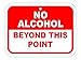 Supply360 FS1002, 9" x 12" No Alcohol Beyond This Point, White/Red Heavy Duty Aluminum & Industrial Strength Vinyl Made in USA