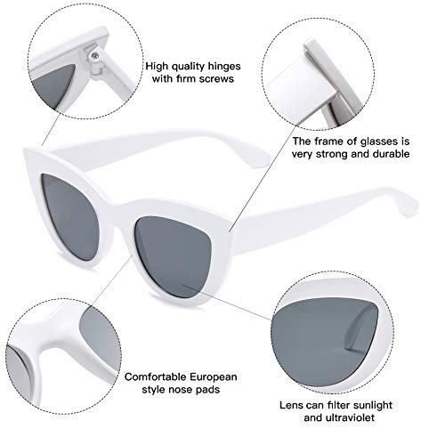 Image of Retro Vintage Narrow Cat Eye Sunglasses for Women Clout Goggles Plastic Frame