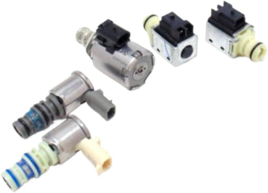 5 PCS 4L60E Automatic Transmission Solenoid Kit Compatible With 2003 On Escalade Astro Express 1500 Tahoe TCC EPC Shift Car Engine