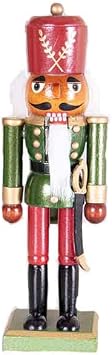 Clever Creations African American Traditional Green Soldier 10 Inch Wooden Nutcracker, Festive Christmas Decor for Shelves and Tables