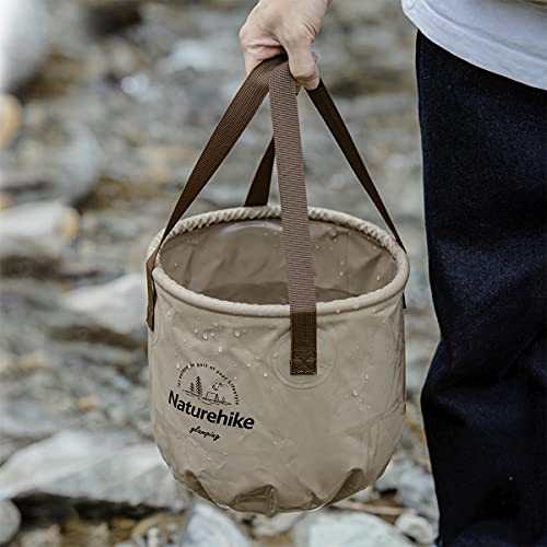 Naturehike Cubo Plegable Multifuncional Plegable, Recipiente Portátil Ligero con Asas para Camping, Lavado de Platos, Pesca y Senderismo, Capacidad 10L miniatura 4