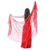 Wambere 250 cm x 120 cm Écharpe demi-cercle en mousseline de soie semi-circulaire Écharp...