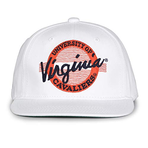 The Game NCAA Virginia Cavaliers Retro Circle Design Hat, Adjustable One Size, White