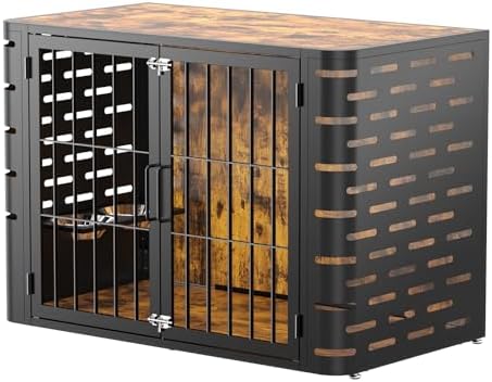 Image showcasing Amazon.com : Dog Crate Furniture, 40 Inch No Screws Easy to Assemble ...