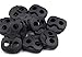 Produktbild 2-Loch Kordelstopper 10 Stück bis 4mm Kordel/Schnur,schwarz,20x20x5mm