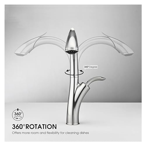 Robinet d'évier en laiton de luxe gris brossé double commande