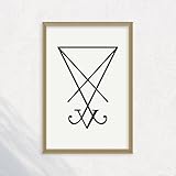 (Unframed) Wall Art Print of Sign Of Lucifer - Large Living Room Wall Decor Poster | Bathroom, Bedroom, and Office Wall Art | Premium Quality Print 909081WH