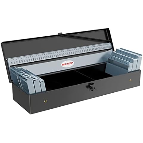 MACXCOIP 115PCS Drill Bit Index Box, Empty Metal Case (Excluding Drill Bits) Cover