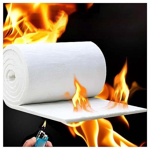Keramikfaser- Isolierdecke, 2300F, Hochtemperatur- Isolierung Für Schmiedeofen Holzofen Kamin Ofen Pizzaofen Isolierung, Geschirrspüler (Farbe: Weiß, Größe: 61x30cm)