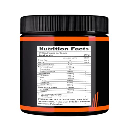 Image of Muscle Asylum F9 Pro Pre-Workout Powder - 30 Servings, 300 Gm (Orange)