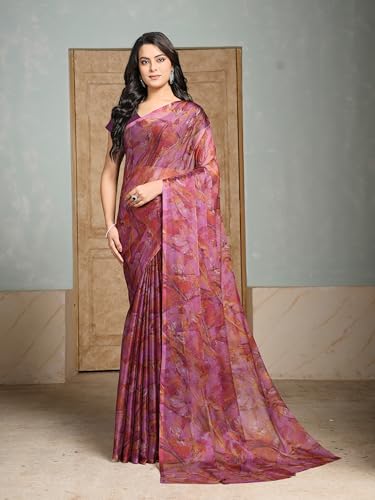 Image of Garden Vareli Nara Chiffon Abstract Printed Saree