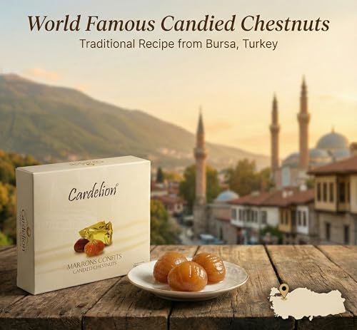 Cardelion Marron Glace - Kandierte Kastanien, besondere Anlässe Geeignet für alle Jahreszeiten (90 Gram 3.2 oz, 5 Pieces)