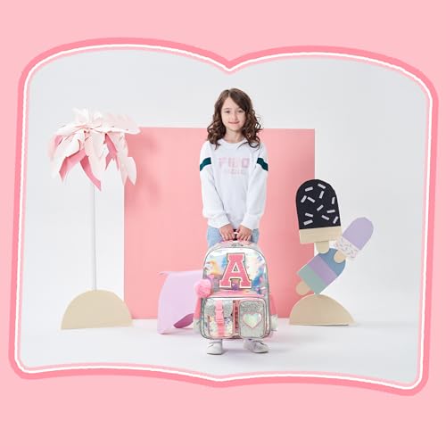 Backpack for Girls Elementary Bookbag for School Backpack Set Girls Preschool Book Bag with Lunch Box Pencil Case 6