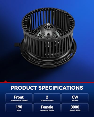Image of KAX AC Blower Motor with Fan Cage for Jeep Liberty 2002-2007, Jeep Wrangler 2002-2006 - HVAC Heater Blower Motor Replaces# 700154,75807