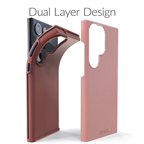 Image of Crave for Samsung Galaxy S23 Ultra Case, Shockproof Protection Dual Layer Case for Samsung Galaxy S23 Ultra (6.8 inch) - Blush