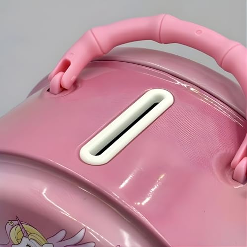 Image of Crackles Unicorn Password Piggy Bank for Kids | Metal Money Bank with Manual Dial Code (00 Default) | Cute Coin Box, Gullak, Kitty Bank, Return Gift for Girls & Boys, Unicorn Safe Box- Random Color