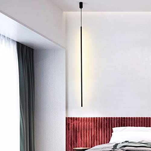 Luz de estado de ánimo lineal LED negra para iluminación de baño 8