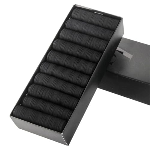 GAOGAO 10 Pairs Men's Business Ice Silk Socks Ultra Thin Silk Sweat Absorbing Ankle Sock