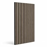 Lorvik Panel Acústico de Madera MDF con Fieltro 120x60 cm – Panel Decorativo de Listones para Pared, Efecto Madera