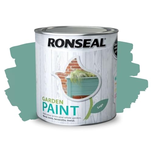 ARUUJ - Garden Paint, Fence Paints, Weather Resistant Outdoor Matt Paints, Water Based Paint For Sheds, Metal, Terracotta, Easy to Apply, Long-Lasting Colour & Protection (Sage, 2.5L)