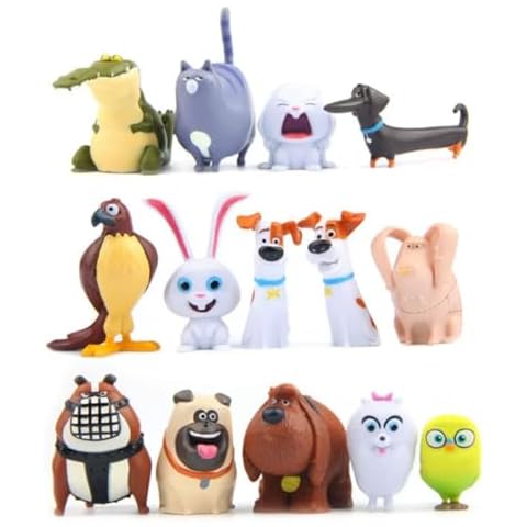 yuanpulalala 14Pcs Movie Secret Life Pets Garage kit Cake Ornament Cover