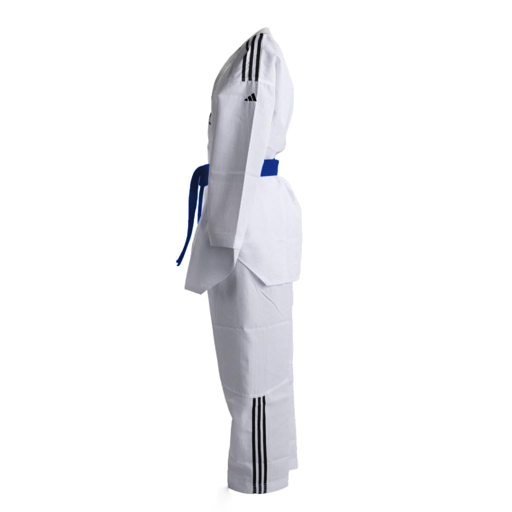 adidas WT Dobok - Disfraz de taekwondo para adultos y niños (236,8 g), color blanco