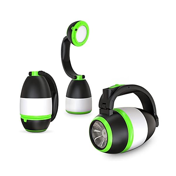 B.K.Licht I LED Outdoorlampe I 3 in 1 Tischleuchte I Notfalllampe Batterie I Notlicht I Blackout Lampe I Taschenlampe, 2…