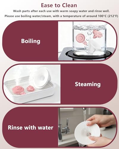 Image of 2 Pack 21mm Full Breast Pump Kits Compatible with Momcozy Upgraded Mobile Flow M9, Upgraded M9 Full Set Parts Including 21mm FlnageX2, Red ValveX2, Red DiaphragmX2, Container with Silicone LipX2