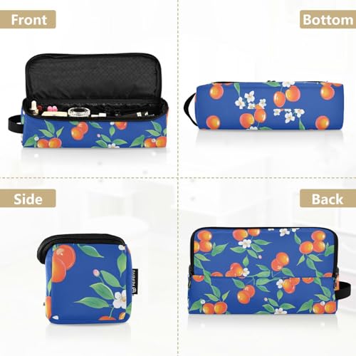 Bolsa de viaje para herramientas de cabello linqin Cute Cherry Fruit azul real con tapete de hierro y gran capacidad, organizador para planchas y accesorios de cuidado del cabello miniatura 5