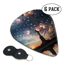 Lot de 6 médiators drapeau statue de la liberté pour guitare acoustique, guitare électrique, basse, ukulélé – fins… - Les Beatles, Paul McCartney, John Lennon, RIngo Starr, George Harrison Lot de 6 médiators drapeau statue de la liberté pour guitare acoustique, guitare électrique, basse, ukulélé - fins… – Image 2