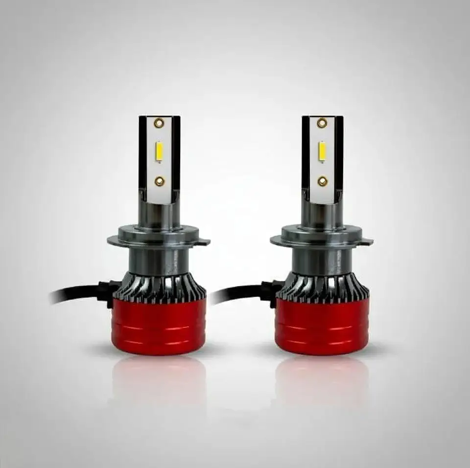 Par Lampada Ultra Led 50w 6000lm 6000k H1 H7 Hb4 H4 H11 H3 H16 H27 HB3 Efeito Xenon (H7)