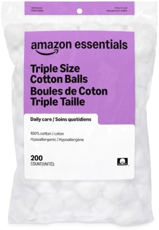 Amazon Basics Cotton Balls for Skincare, Makeup Removal, Cotton, ...