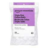 Amazon Basics Cotton Balls for Skincare, Makeup Removal, Cotton, 200 Count (Previously Solimo)