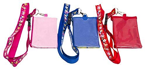 3 X Disney Mickey Minnie & Friends Lanyard With Id Badge Holder Wallet Coin Purse Ticket Key Chain #TOP1