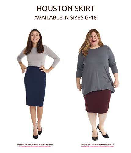 Esteez Womens Pencil Skirt - Knee Length Pencil Skirts For Women Summer - Womens Navy Pencil Skirt - Bodycon Midi Pencil Skirt - Women Skirts Knee Length - Houston (Ex802139 Navy 2) #TOP4