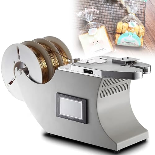 ZXCVBNMQ Máquina empacadora automática de Lazo Giratorio, selladora eléctrica con Pantalla táctil para sellar Bolsas de Tostadas, Dulces, Frutas, Palomitas de maíz y Flores